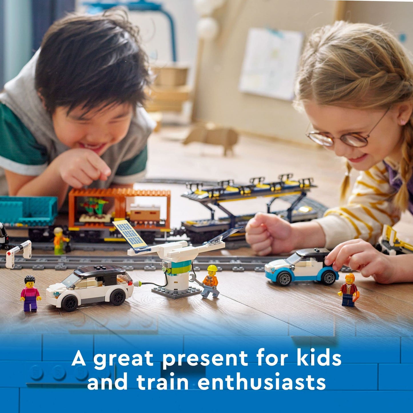 LEGO City Freight Train 60336 with Powered Up Technology Brick Island