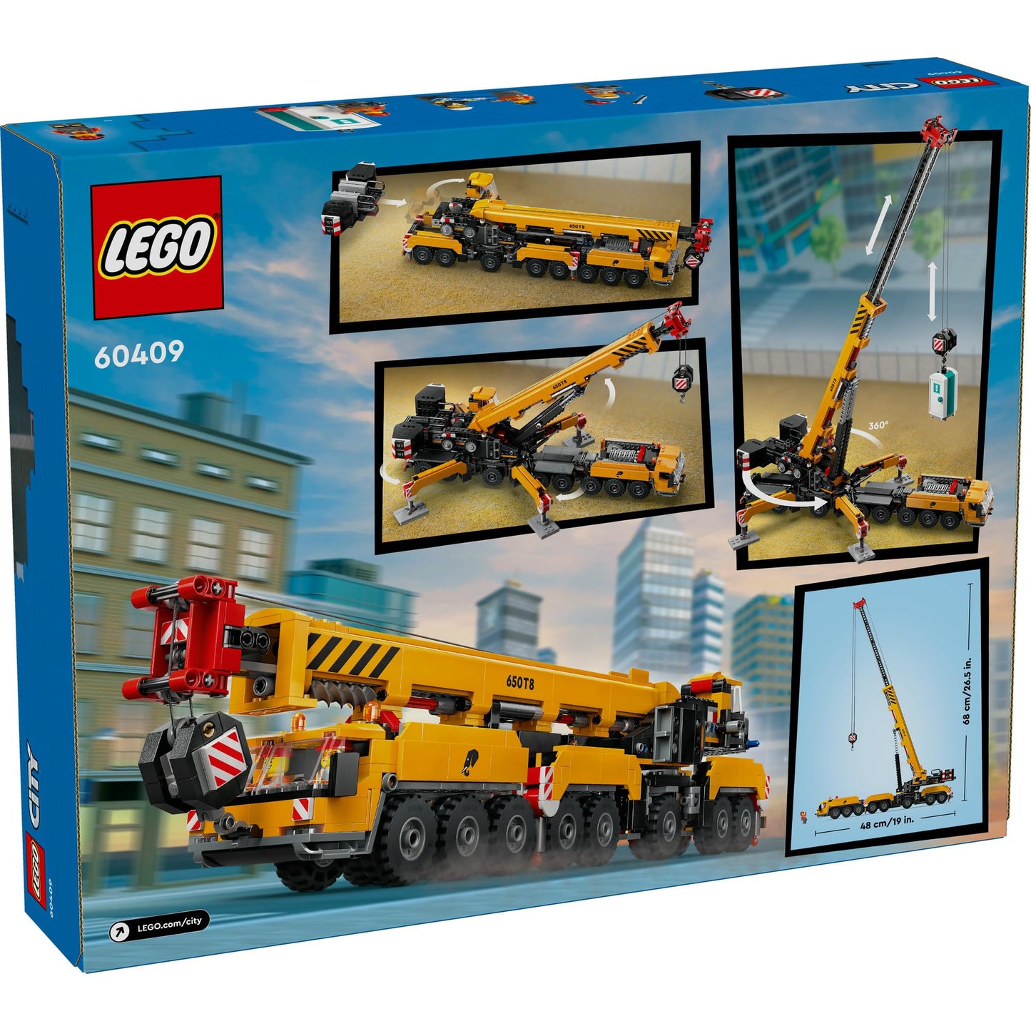 LEGO City Yellow Mobile Construction Crane 60409 Brick Island