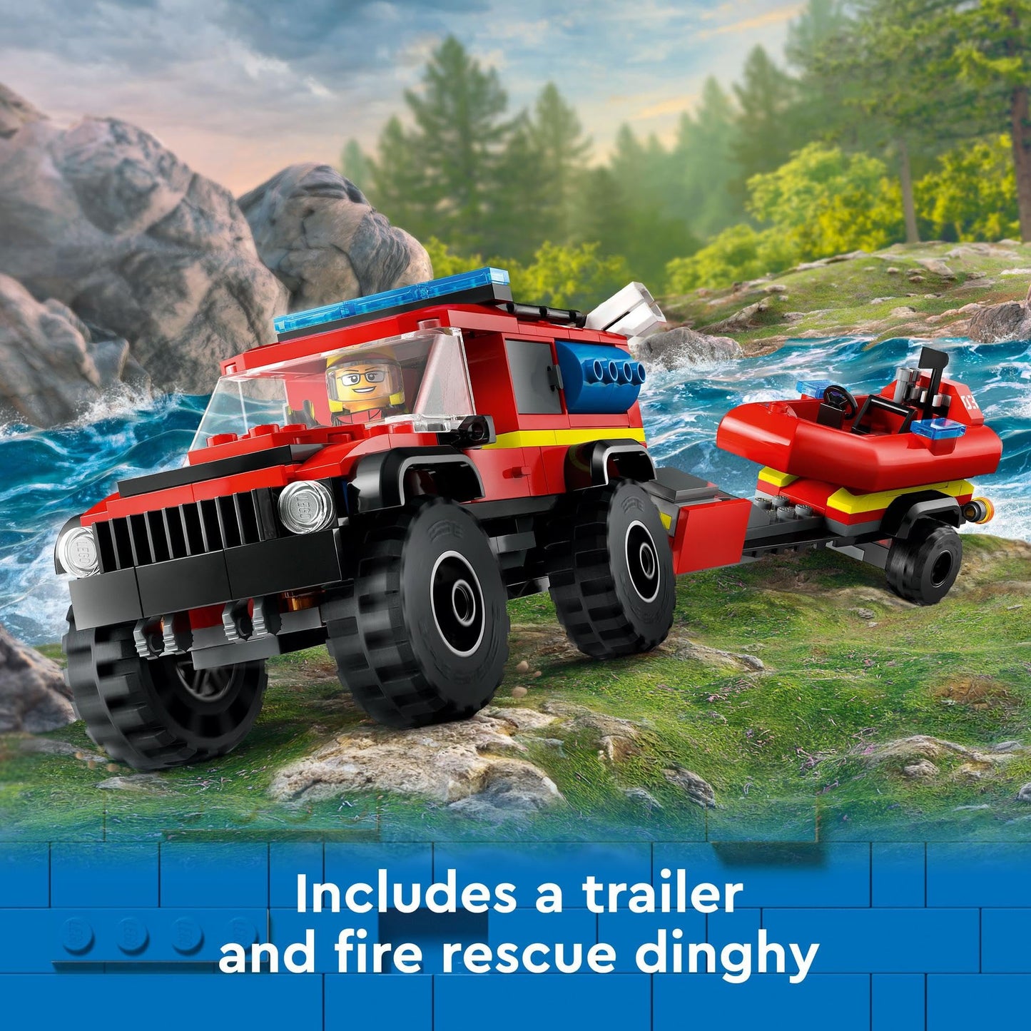 LEGO City 4x4 Fire Engine with Rescue Boat T60412 Brick Island