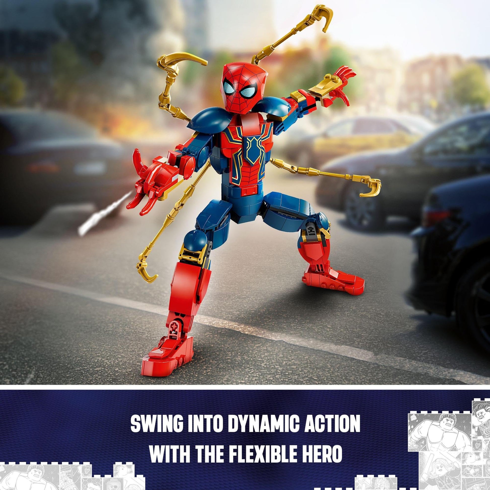 LEGO Super Heroes Marvel Iron Spider-Man Construction Figure 76298 Brick Island