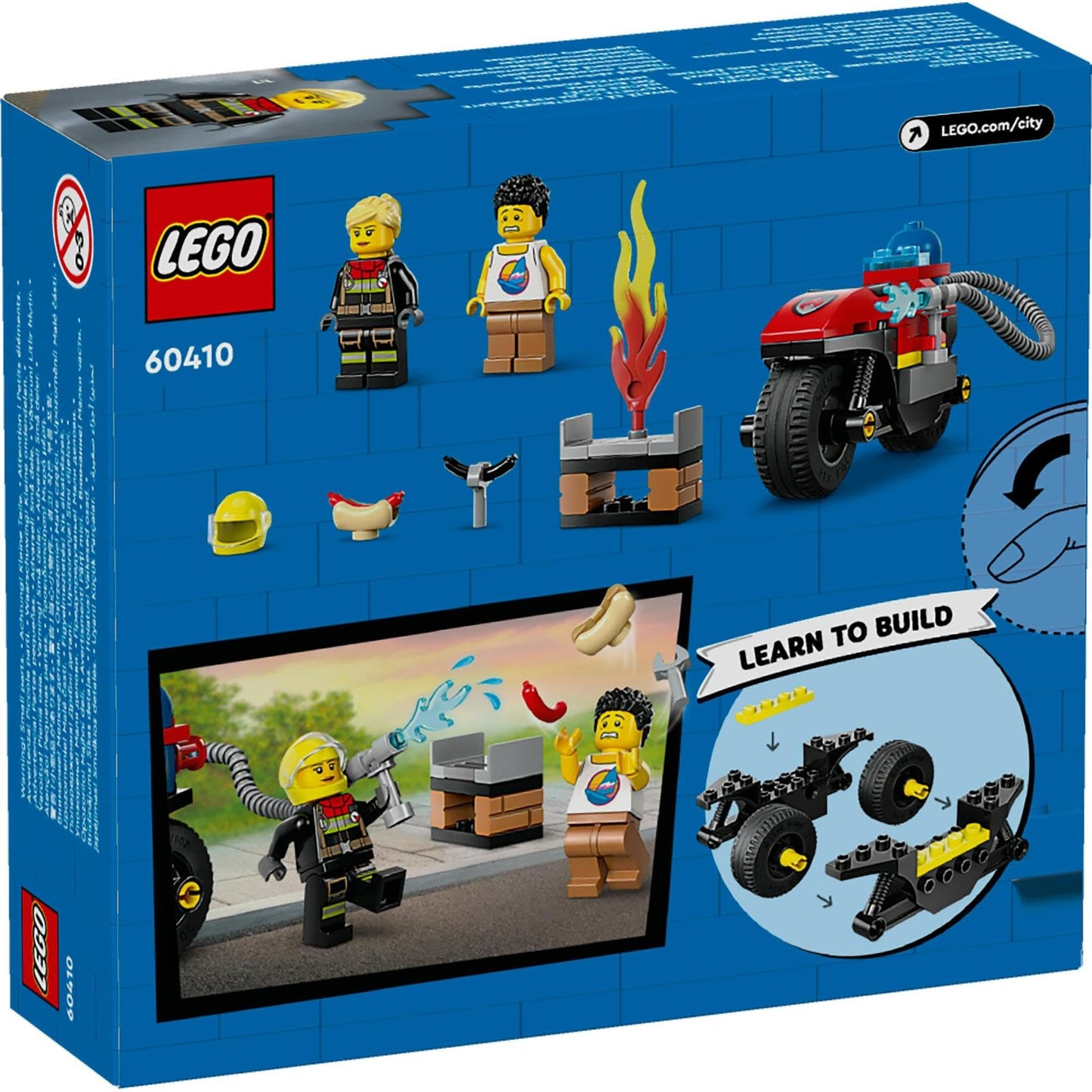 LEGO City Fire Rescue Motorcycle 60410 Brick Island