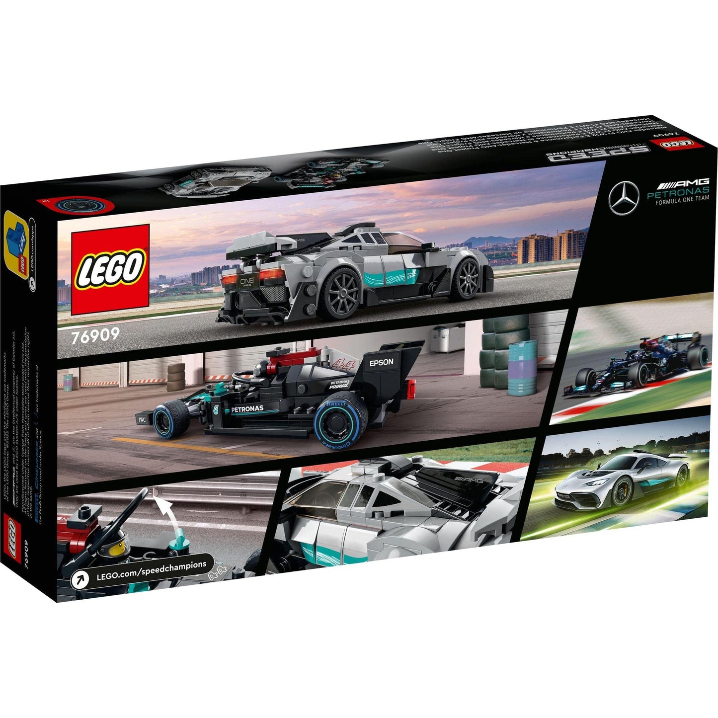 LEGO Speed Champions Mercedes-AMG F1 W12 E Performance & Mercedes-AMG Project One 76909 Brick Island
