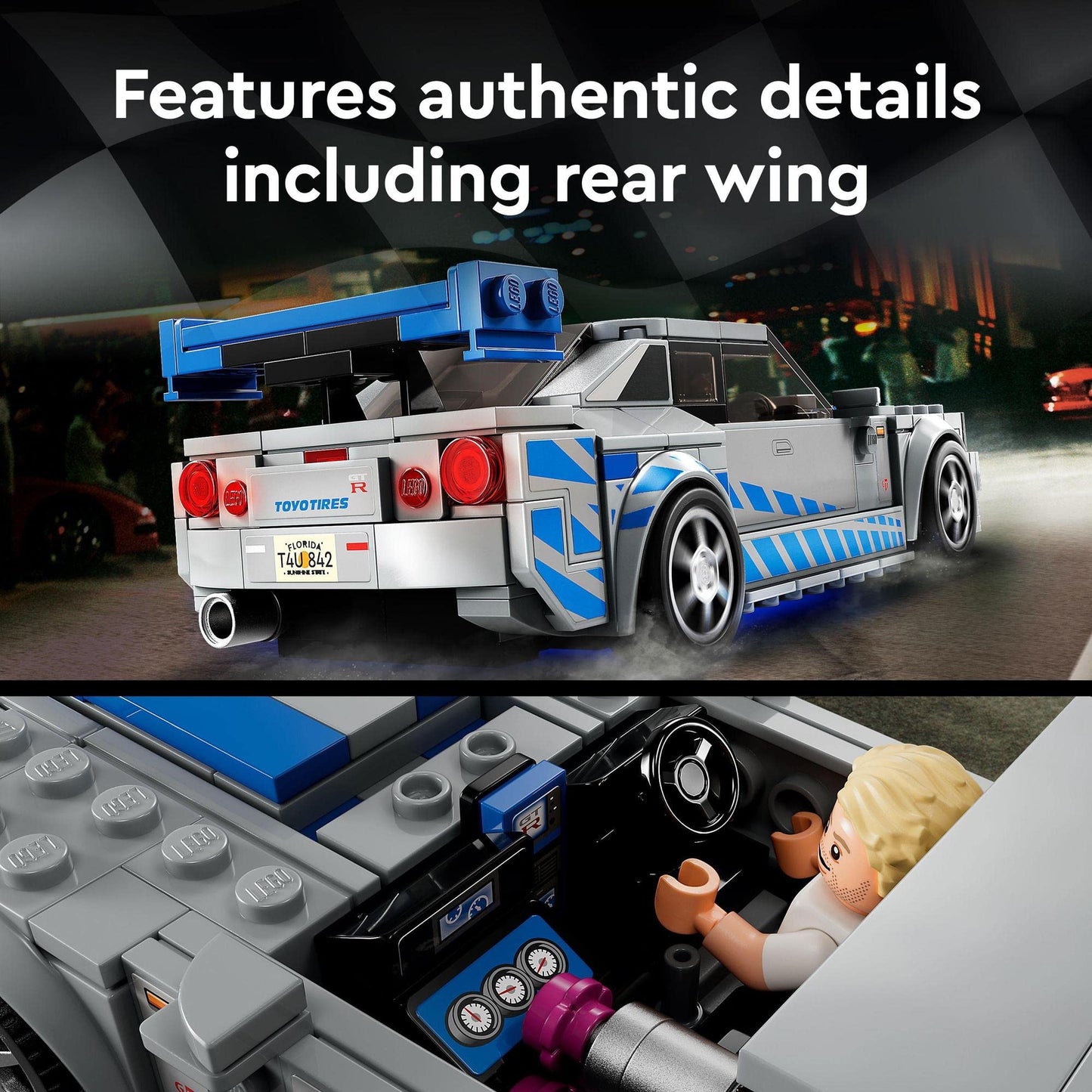 LEGO Speed Champions 2 Fast 2 Furious Nissan Skyline GT-R (R34) 76917 Brick Island