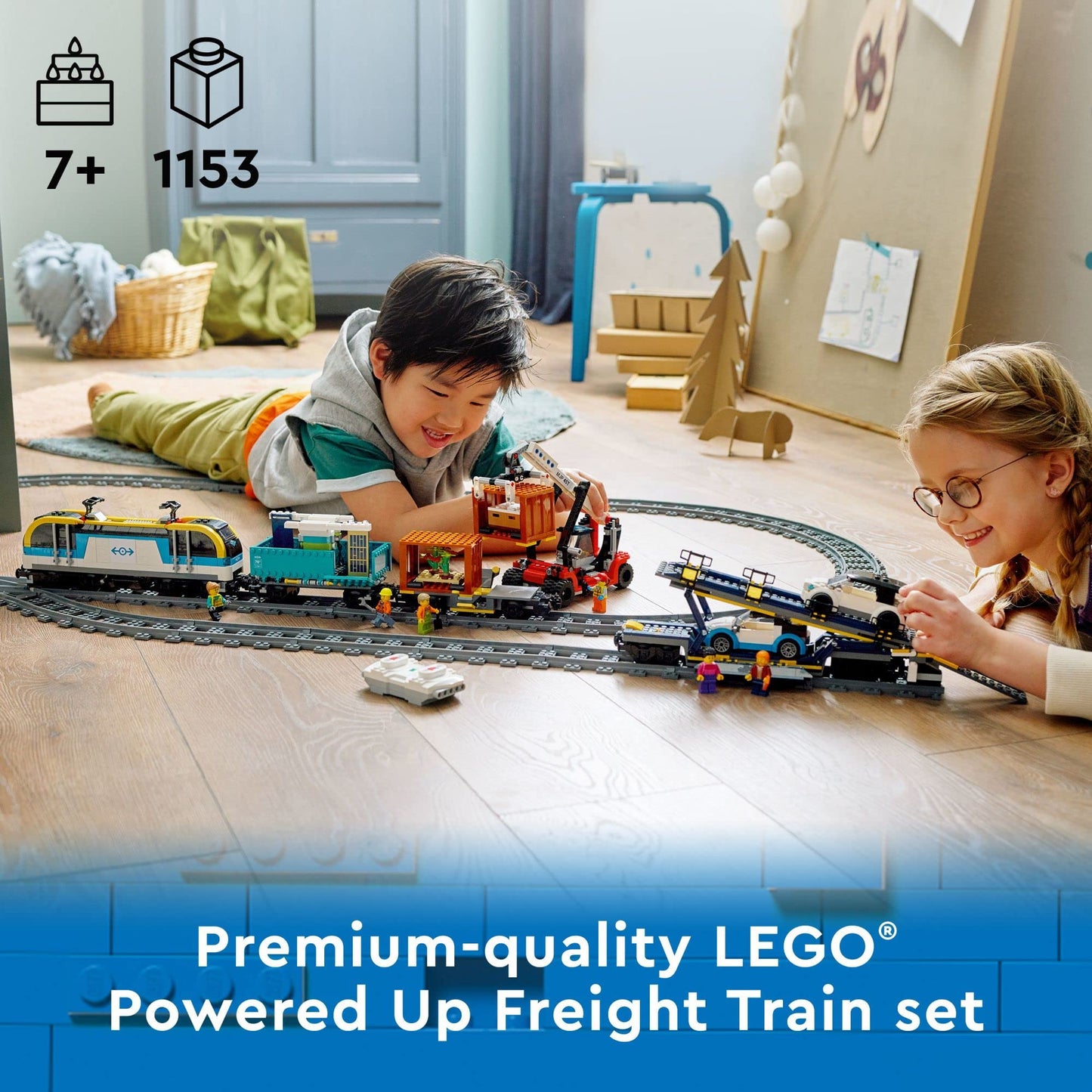 LEGO City Freight Train 60336 with Powered Up Technology Brick Island
