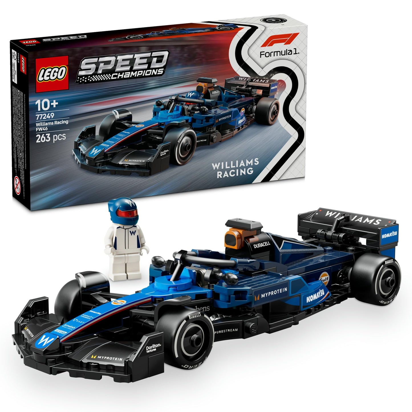 LEGO Speed Champions Williams Racing FW46 F1 Race Car 77249 Brick Island