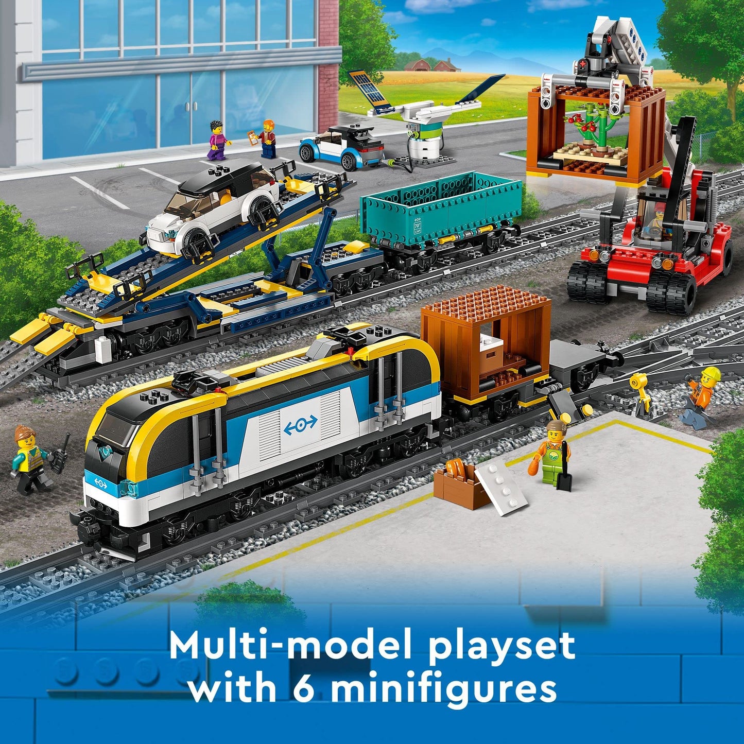 LEGO City Freight Train 60336 with Powered Up Technology Brick Island