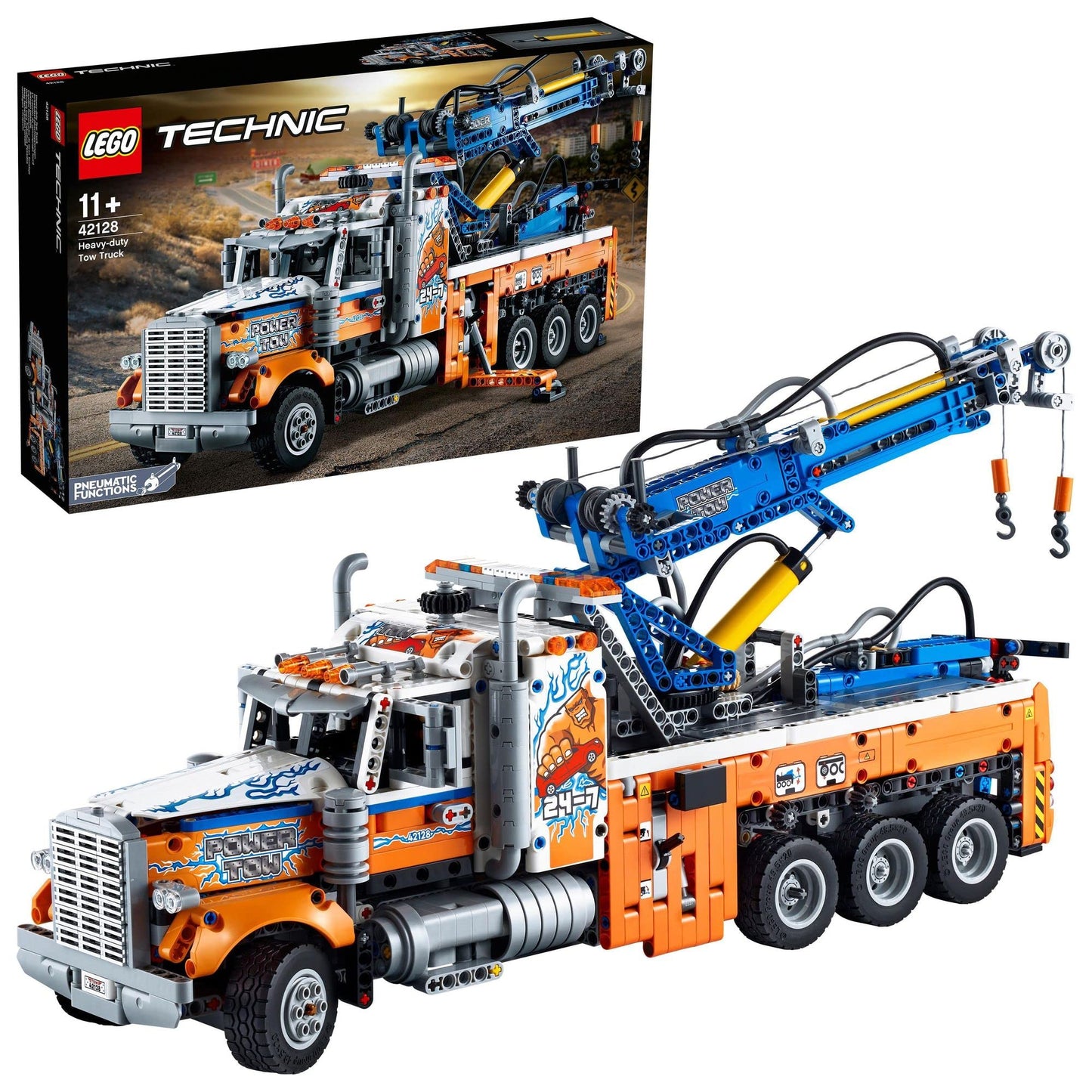 LEGO Technic Heavy-Duty Tow Truck with Crane 42128 Brick Island