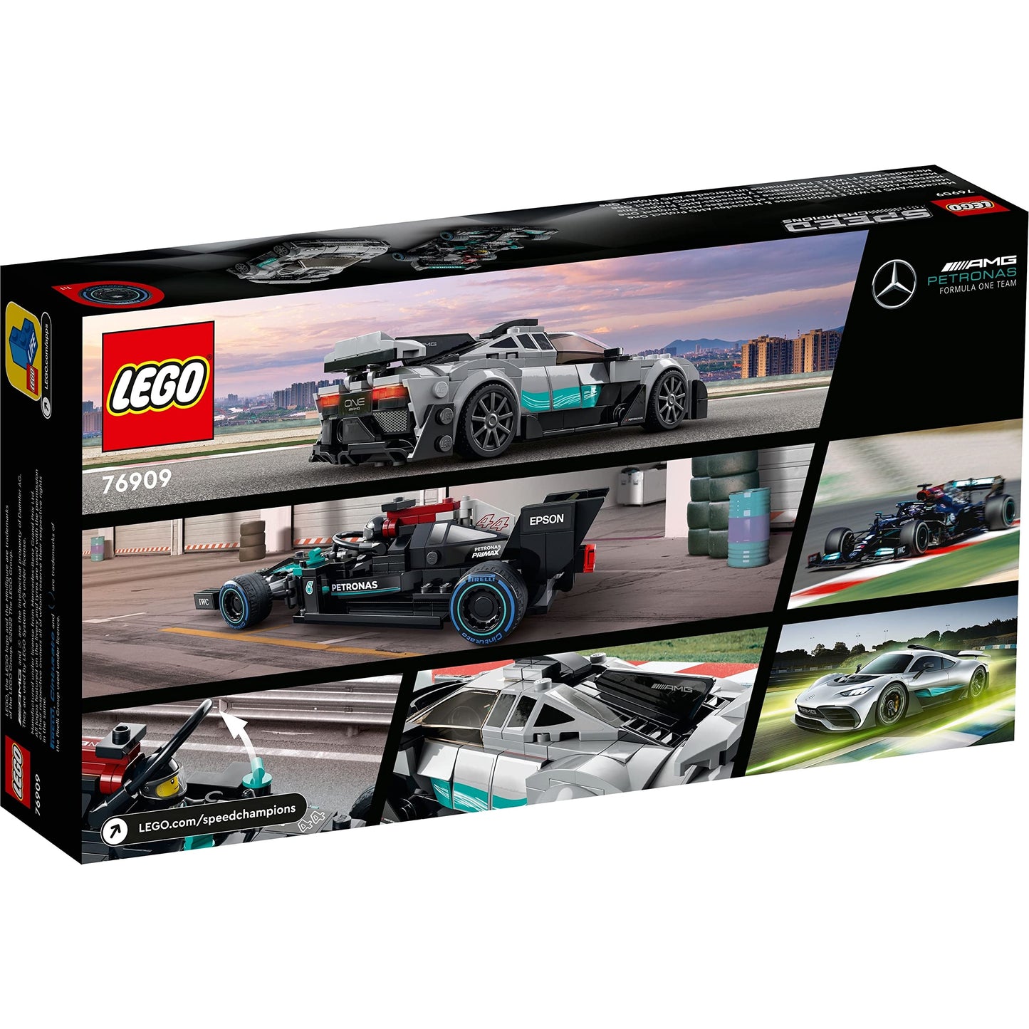 LEGO Speed Champions Mercedes-AMG F1 W12 E Performance & Mercedes-AMG Project One 76909 Brick Island