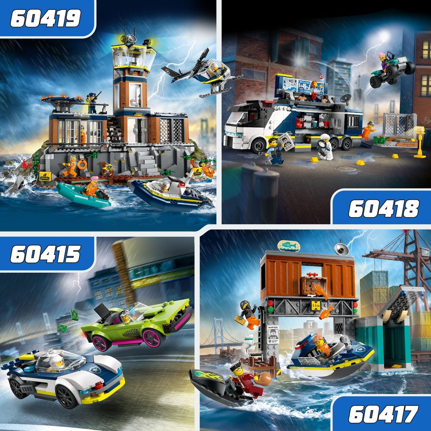 LEGO City Police Car and Muscle Car Chase 60415 Brick Island