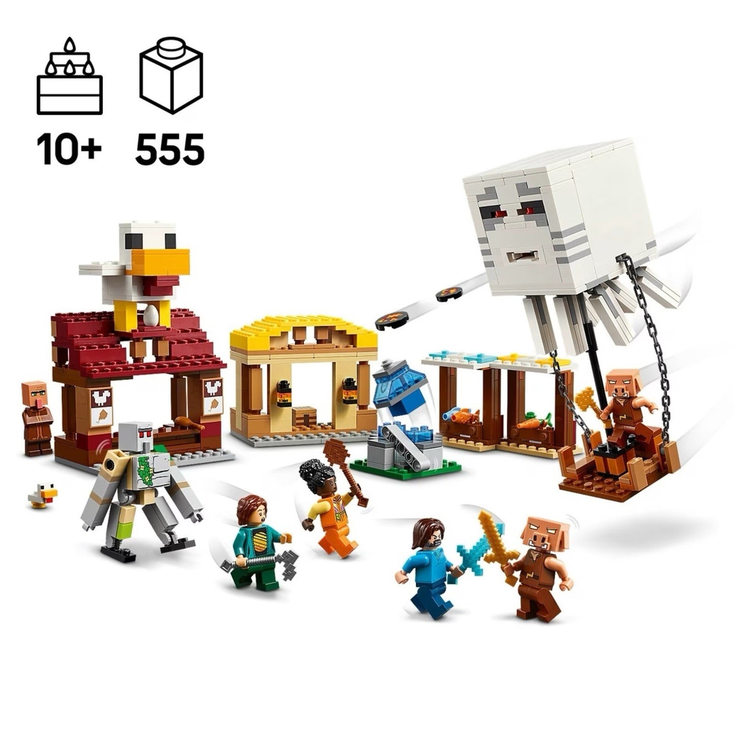 LEGO Minecraft The Ghast Balloon Village Attack 21273
