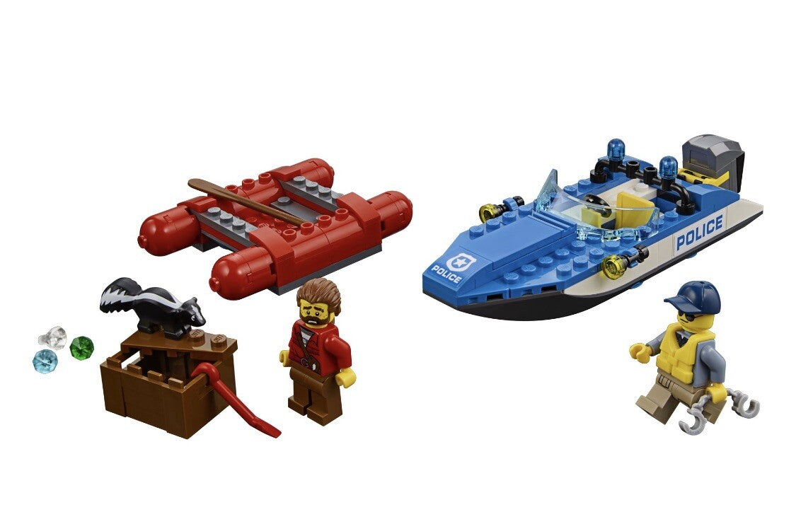 Lego City 60176 Wild River Escape With Skunk Mini Figure And Police Boat retired