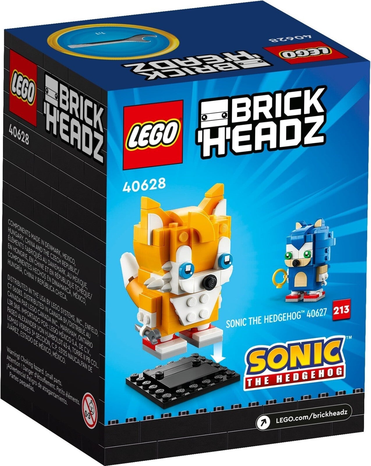 LEGO BrickHeadz 40628 Sonic the Hedgehog Miles Tails Prower