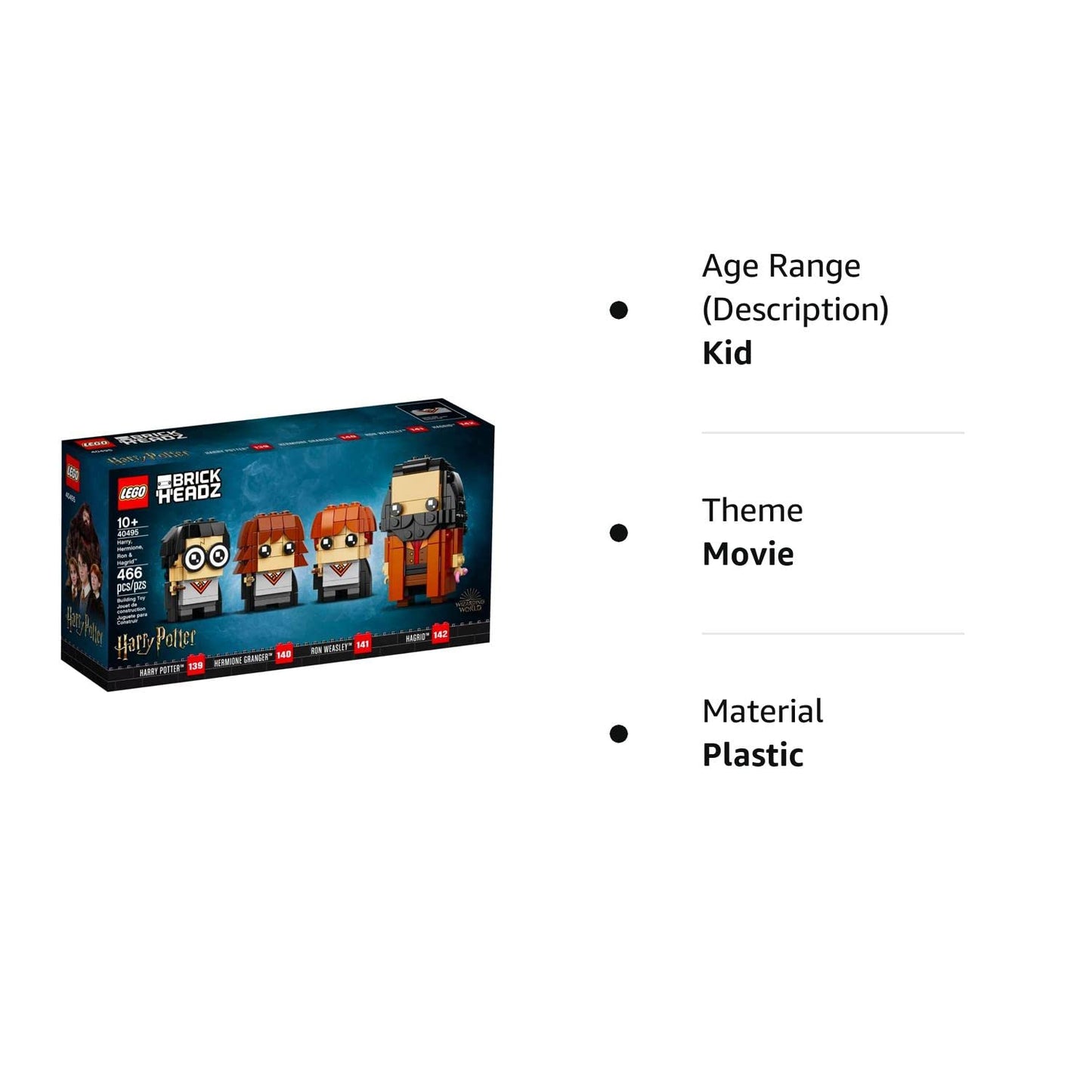 LEGO Harry Potter BrickHeadz Harry, Hermione, Ron & Hagrid™ 40495 Building Kit Amazon