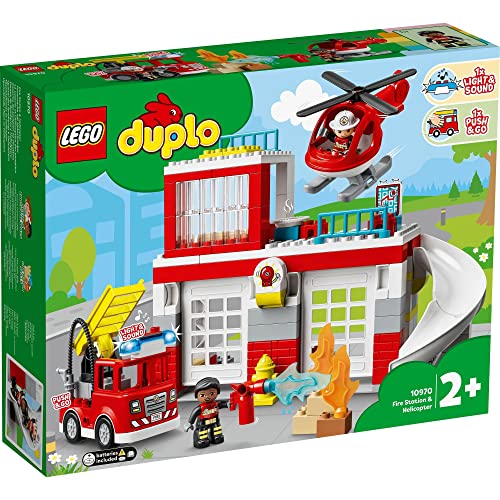 LEGO DUPLO Fire Station & Helicopter Playset 10970 Amazon