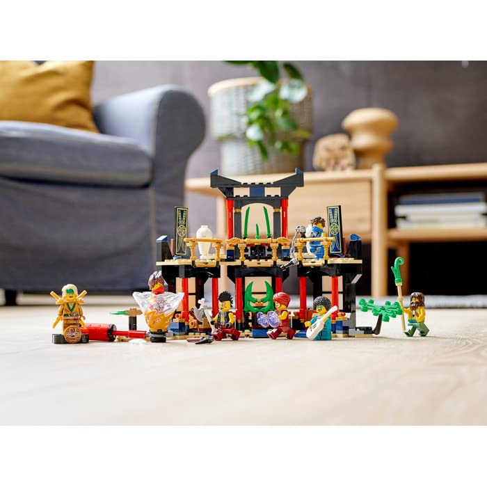 LEGO 71735 NINJAGO Legacy Tournament of Elements Temple Building Set Amazon