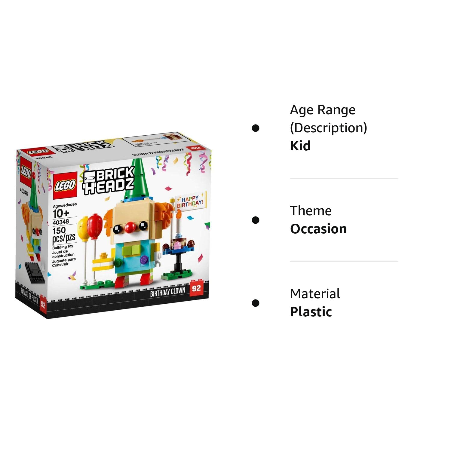 LEGO BrickHeadz Happy Birthday Clown 40348 Amazon