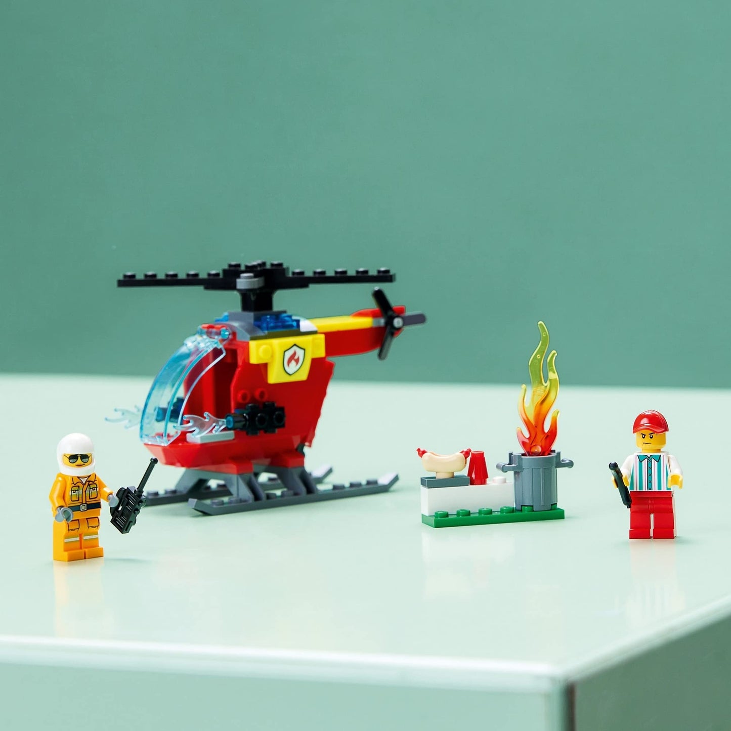 LEGO 60318 City Fire Helicopter Toy Amazon