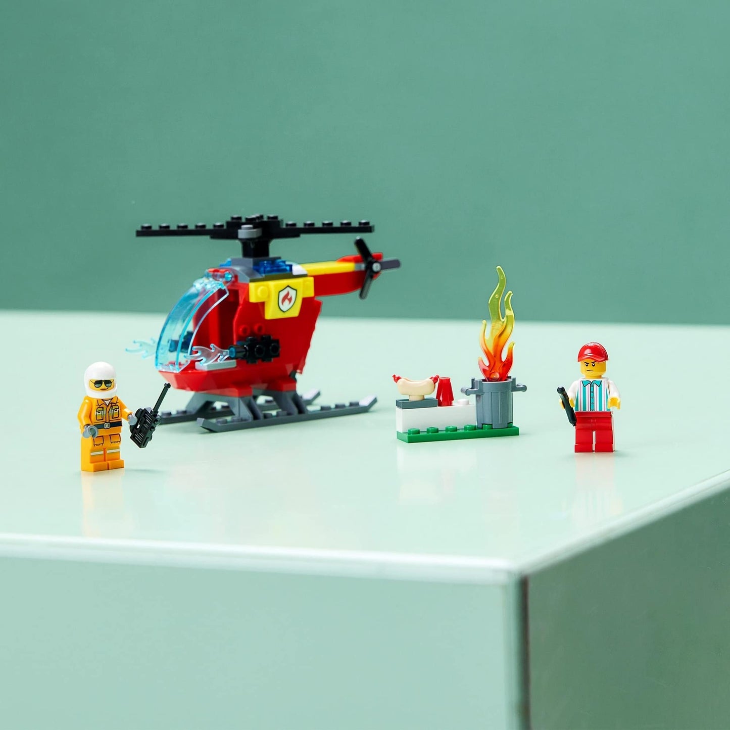 LEGO 60318 City Fire Helicopter Toy Amazon