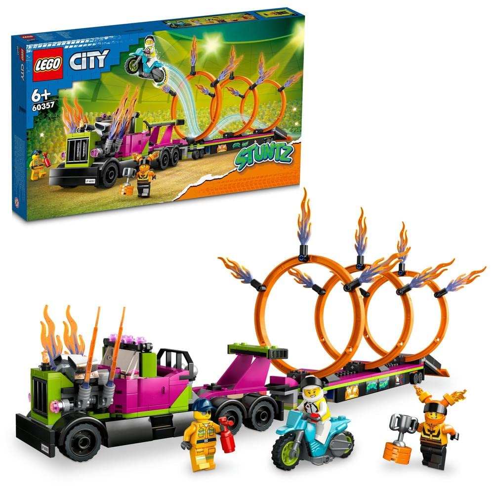 Lego 60357 City Trailer Truck and Fire Ring Challenge Toy Amazon