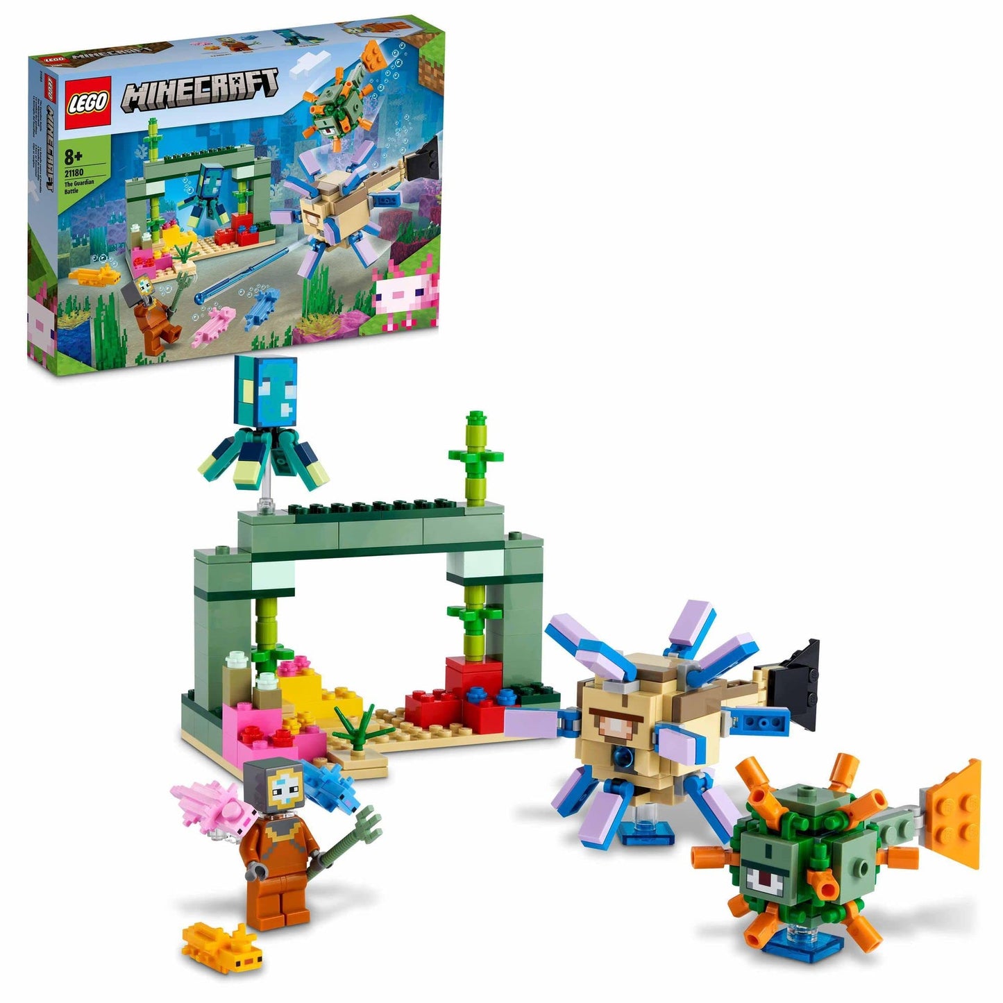 LEGO Minecraft The Guardian Battle Building Kit 21180 Amazon