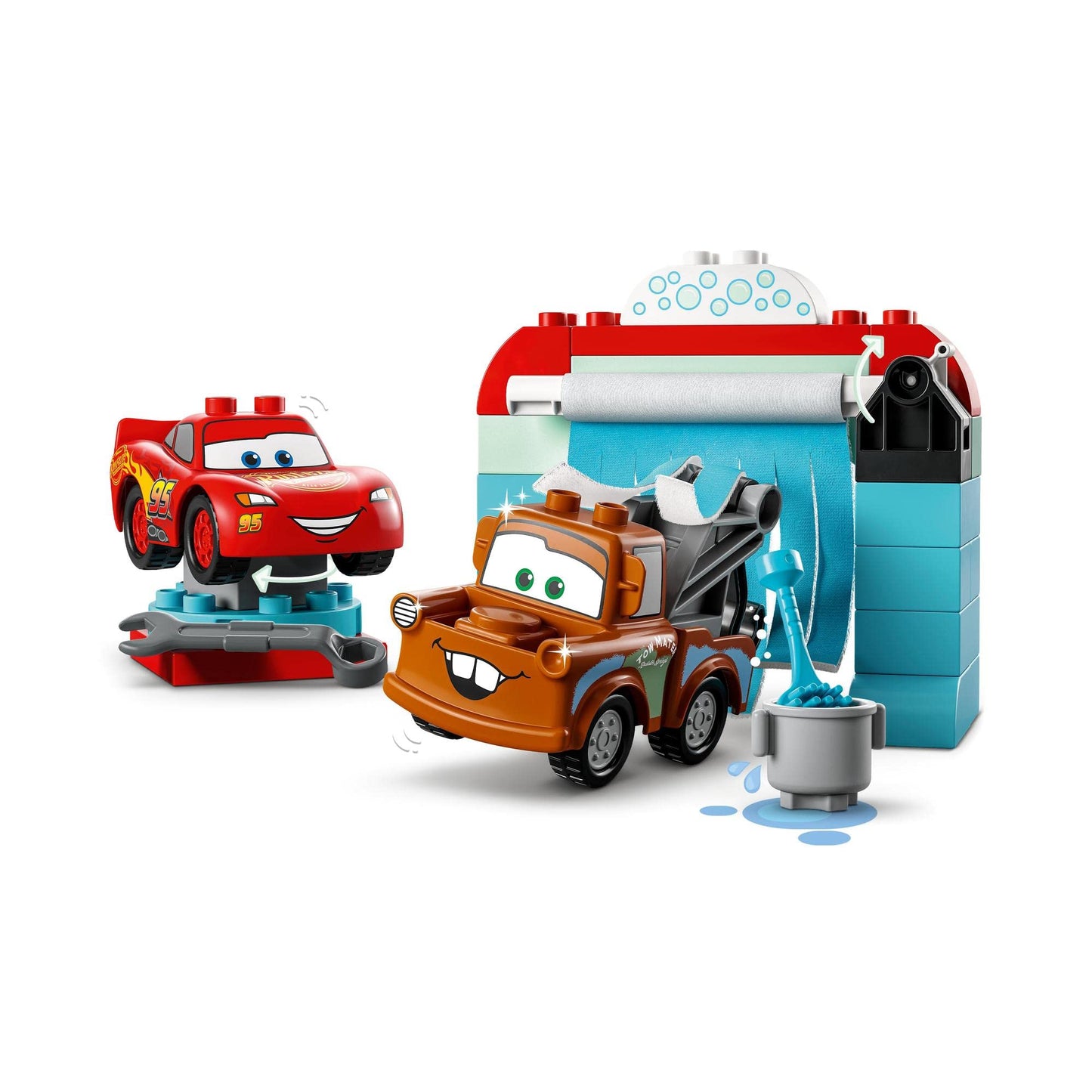 LEGO® DUPLO® Disney and Pixar’s Cars Lightning McQueen & Mater’s Car Wash Fun 10996 Building Toy Set; for Kids Aged 2