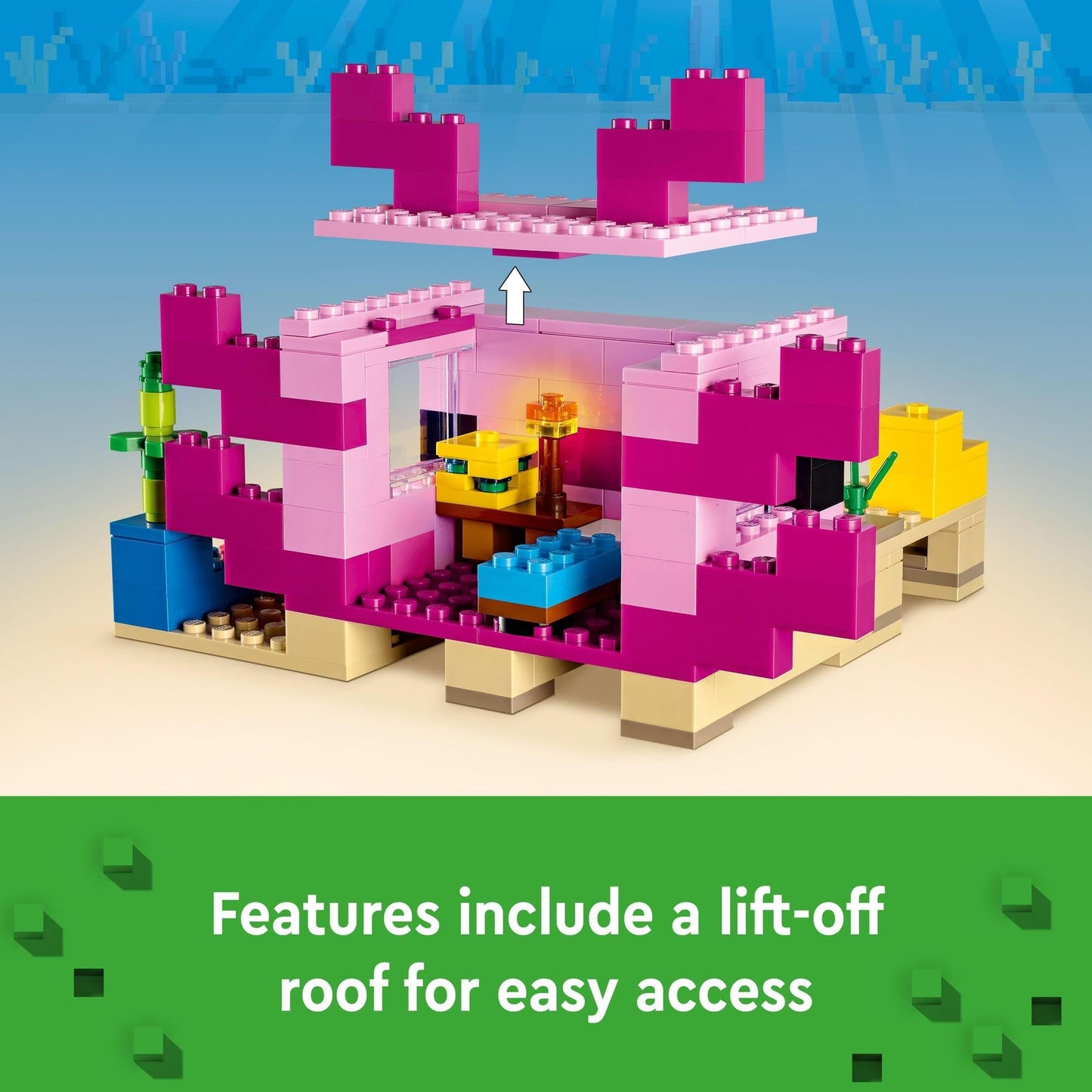 LEGO Minecraft The Axolotl House 21247 Building Toy Set Amazon