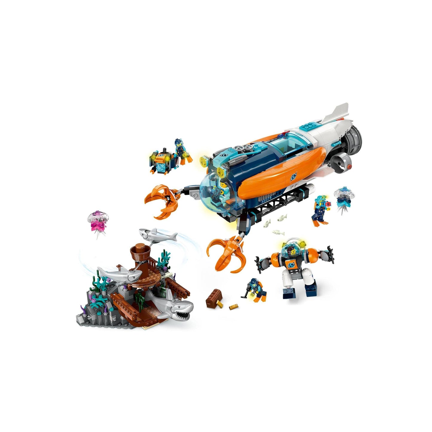 LEGO® City Deep-Sea Explorer Submarine 60379 Building Toy Amazon
