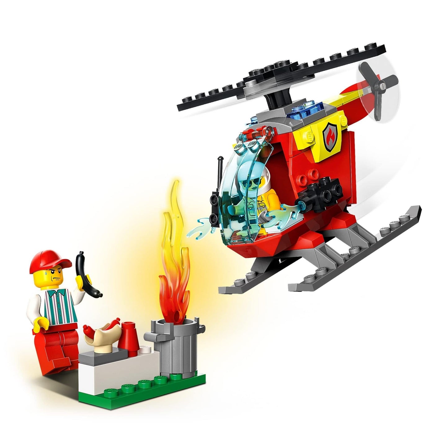 LEGO 60318 City Fire Helicopter Toy Amazon
