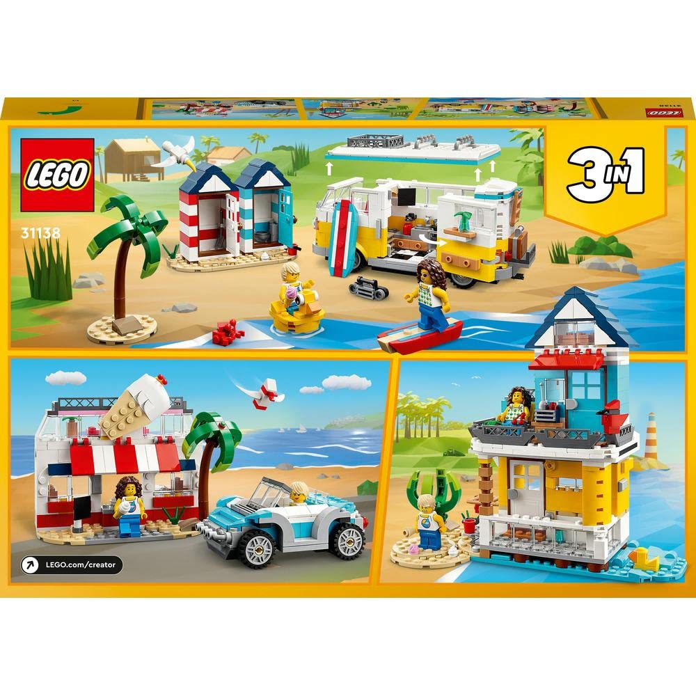 LEGO Creator 31138 Beach Camping Bus Construction Set for Children from 4 Years