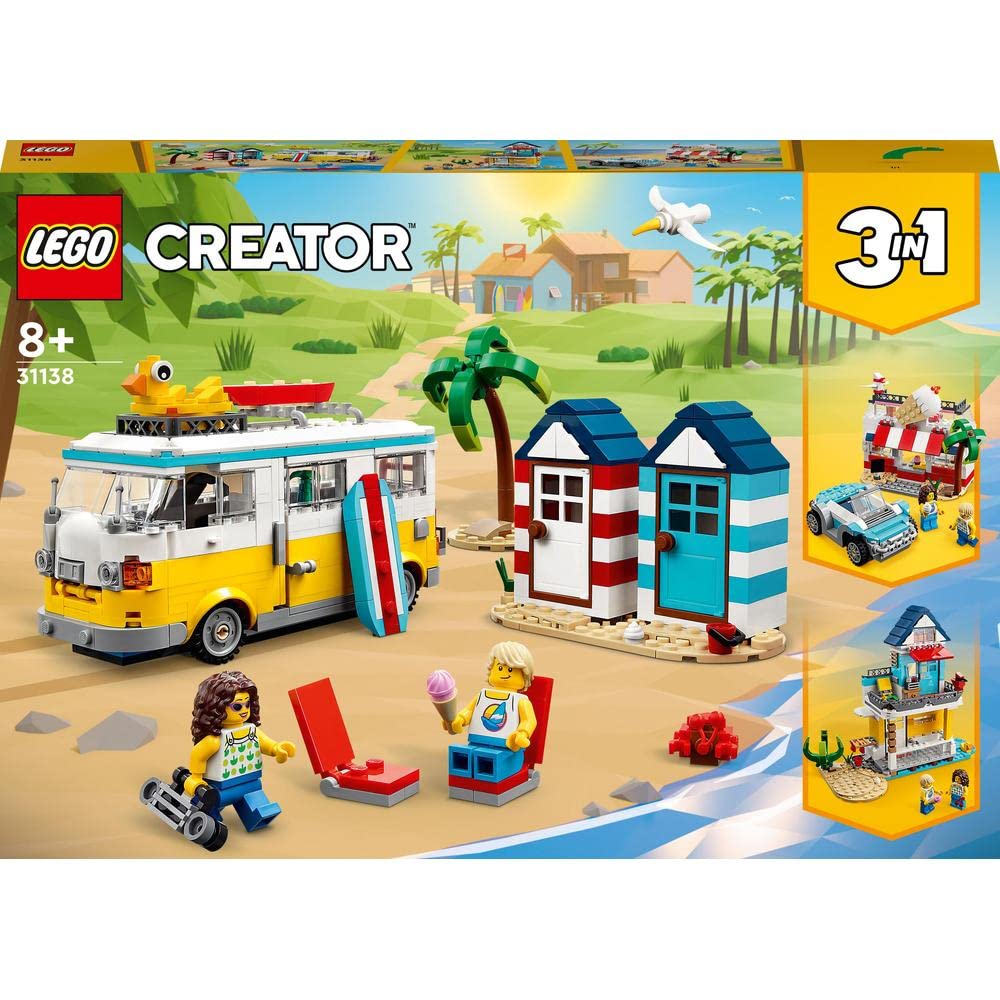 LEGO Creator 31138 Beach Camping Bus Construction Set for Children from 4 Years