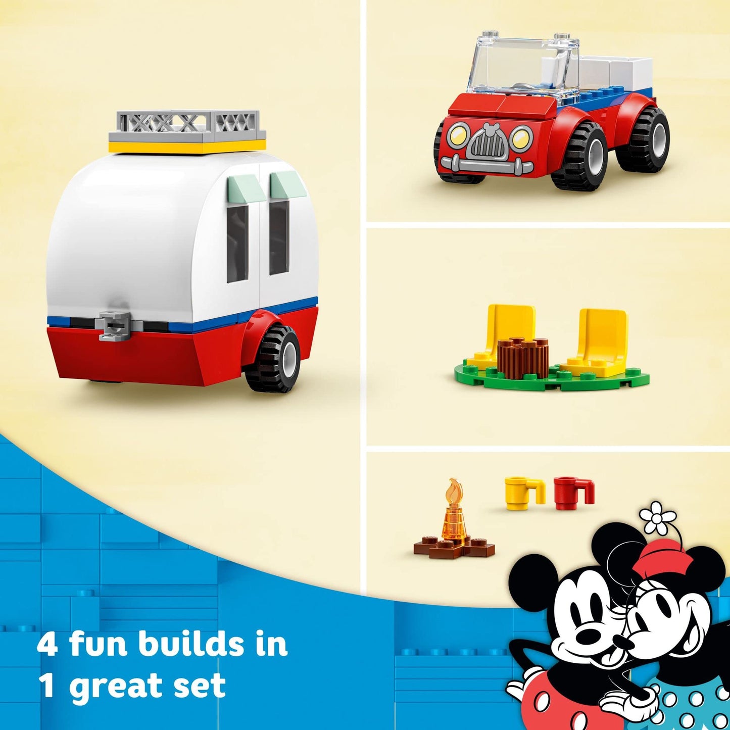 LEGO Disney Mickey and Friends – Mickey Mouse and Minnie Mouse’s Camping Trip 10777 Building Toy
