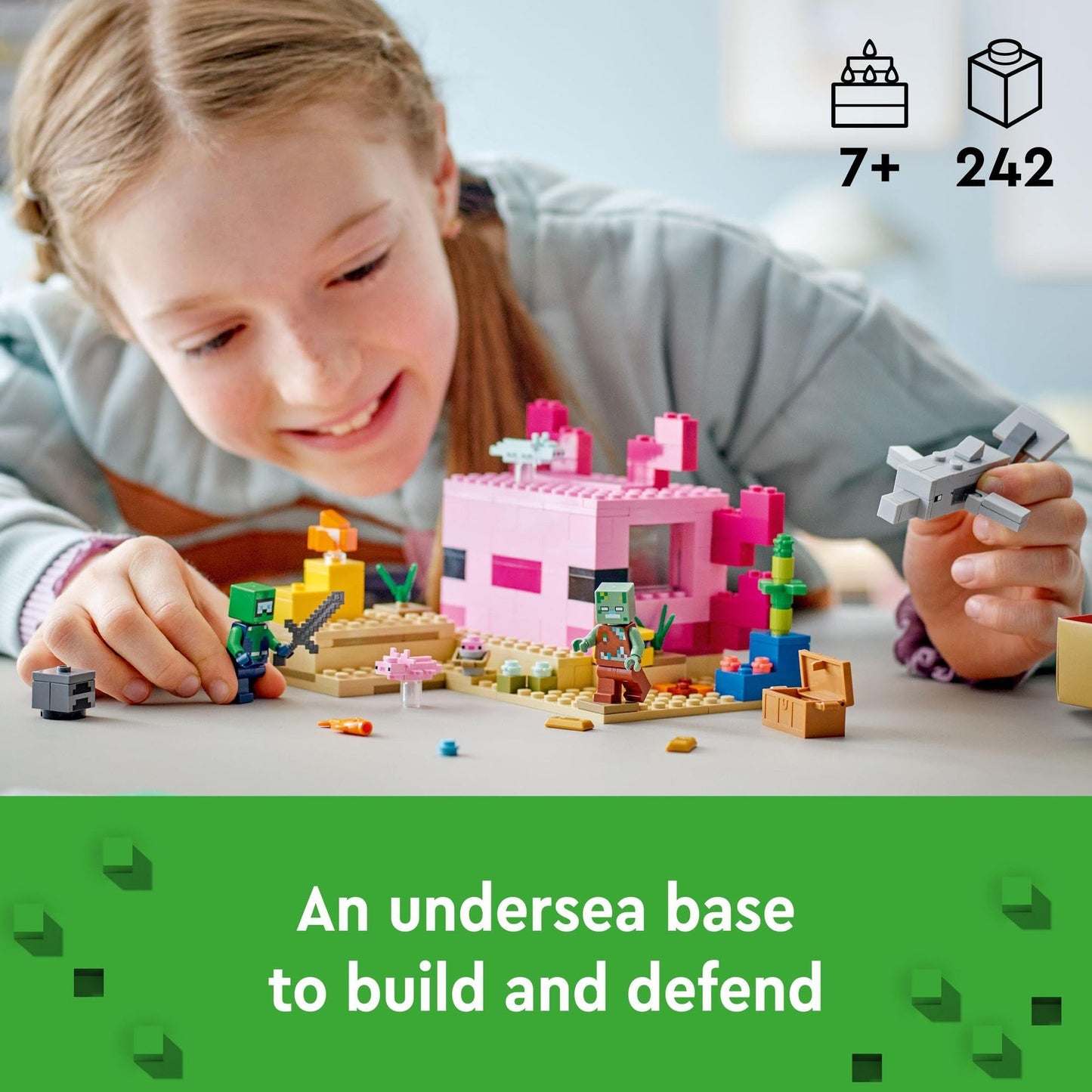 LEGO Minecraft The Axolotl House 21247 Building Toy Set Amazon