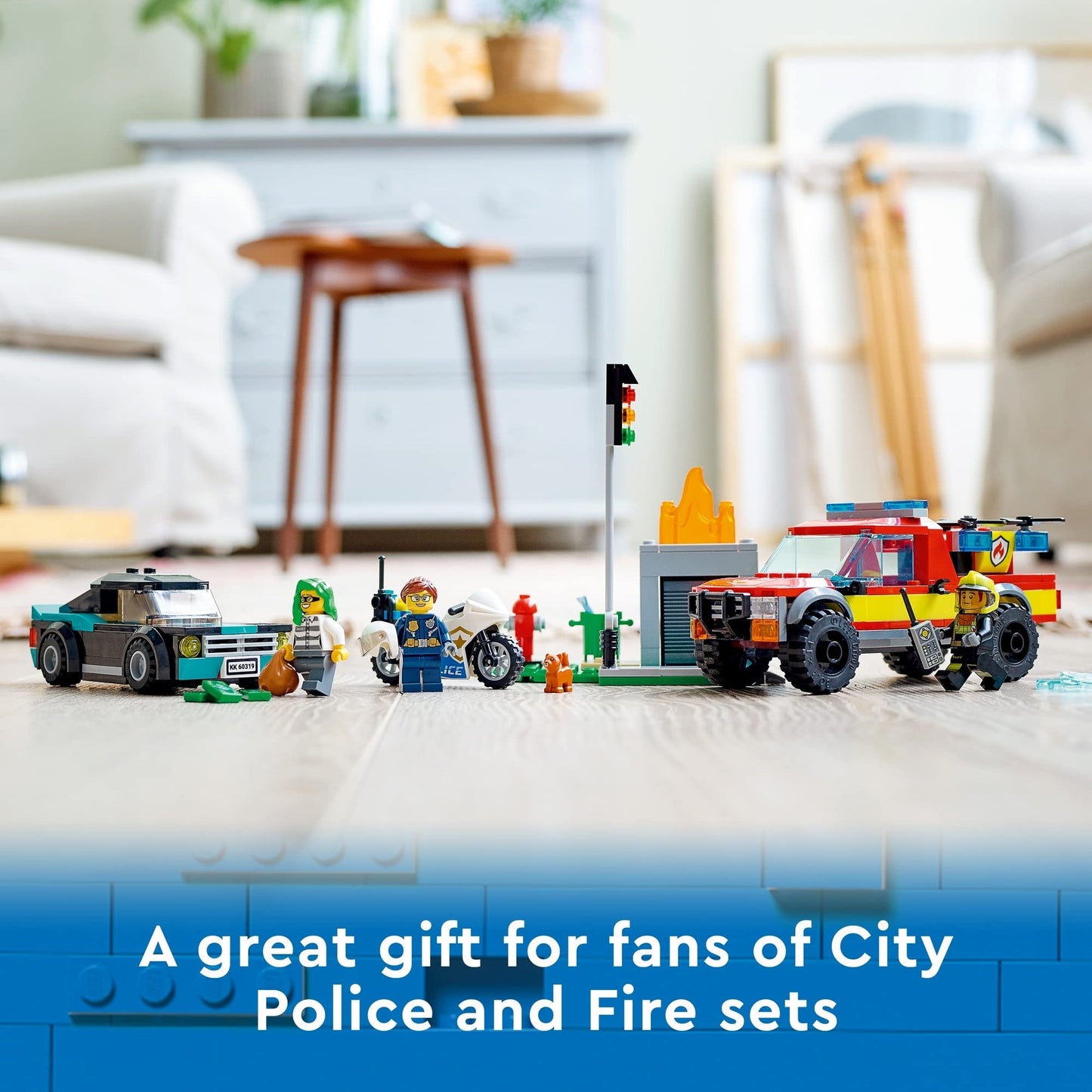 LEGO City Fire Rescue & Police Chase 60319 Kids Building Amazon