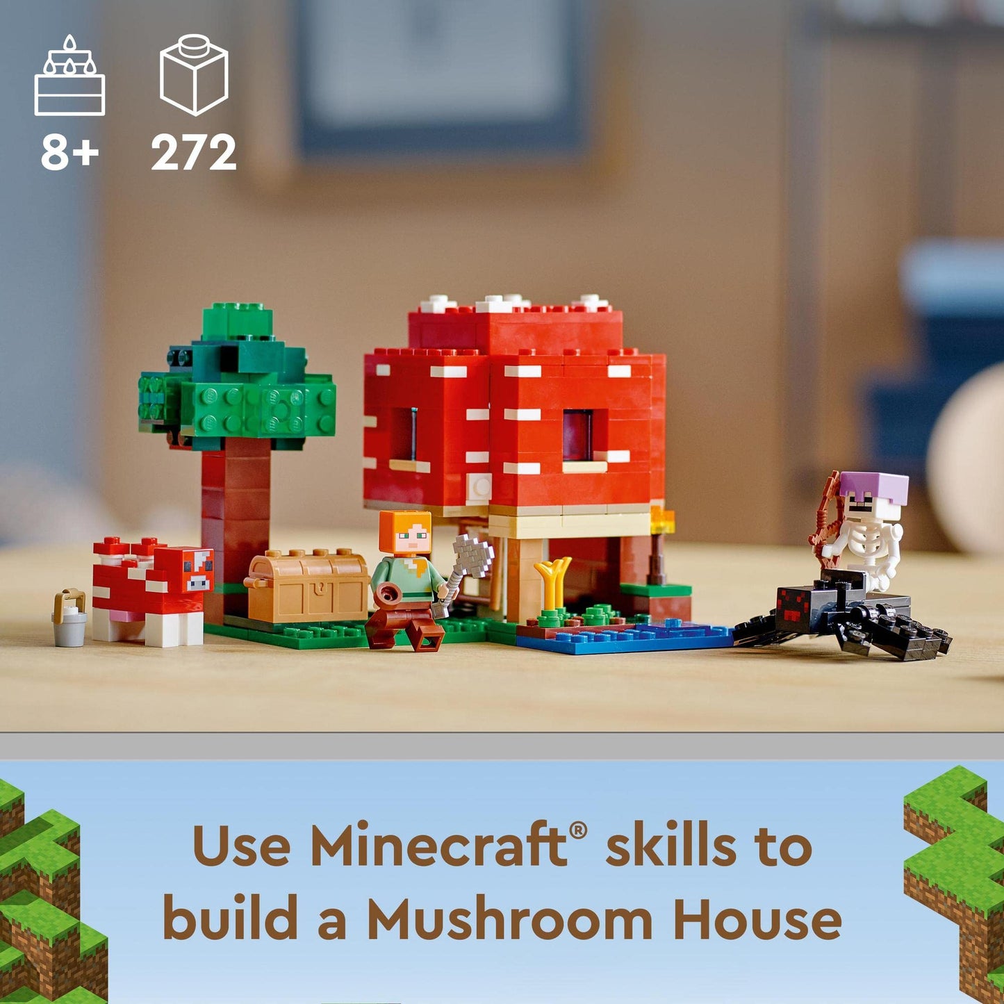 LEGO Minecraft The Mushroom House 21179 Building Kit Amazon
