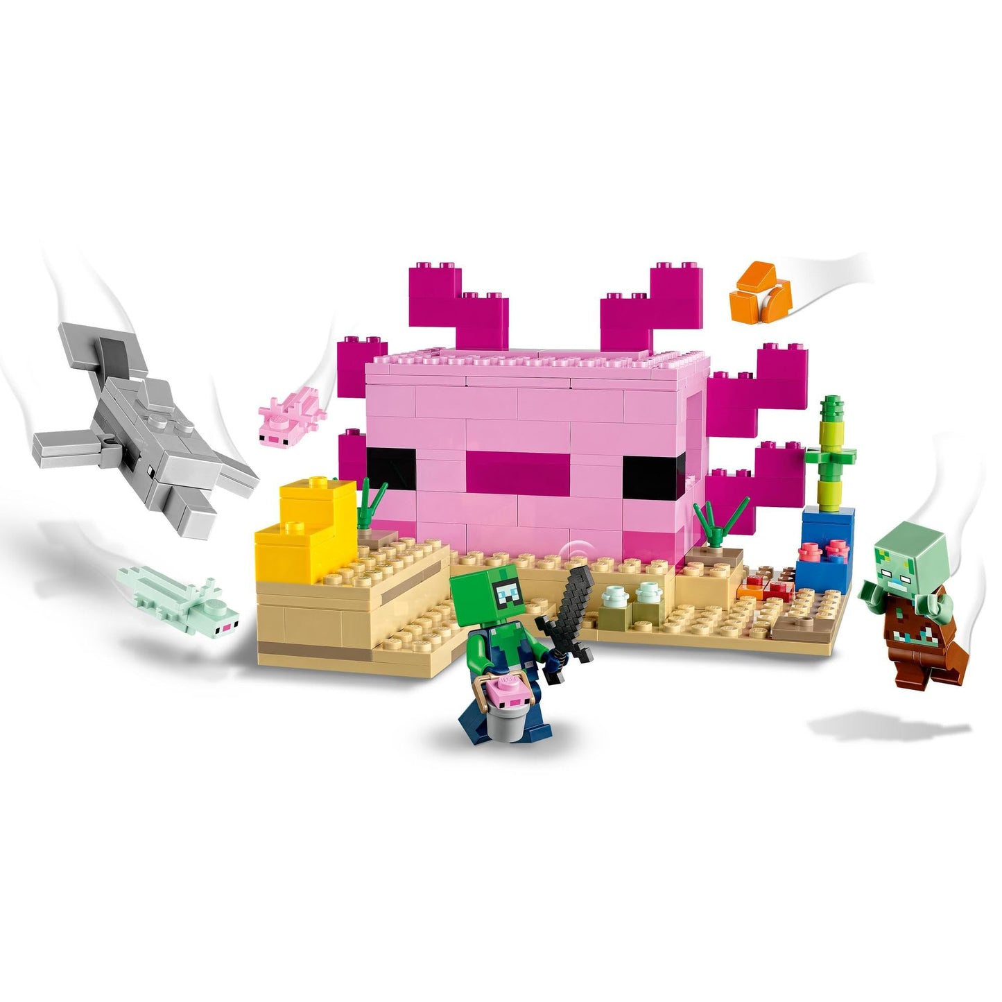 LEGO Minecraft The Axolotl House 21247 Building Toy Set Amazon