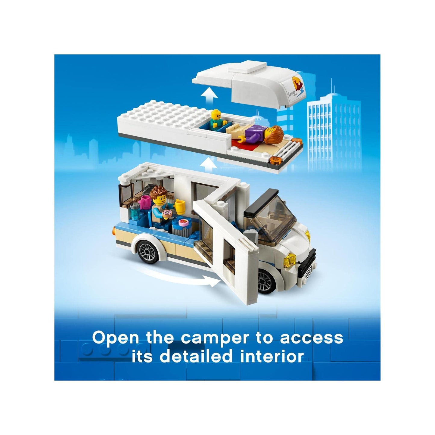 LEGO City Holiday Camper Van 60283 Building Kit, Toy Model for Kids Amazon
