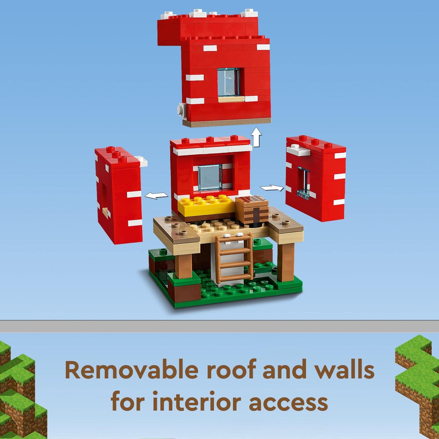 LEGO Minecraft The Mushroom House 21179 Building Kit Amazon