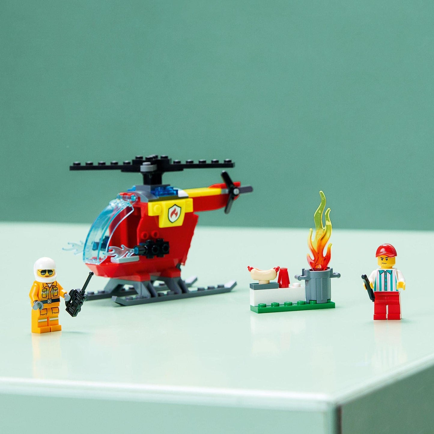 LEGO 60318 City Fire Helicopter Toy Amazon