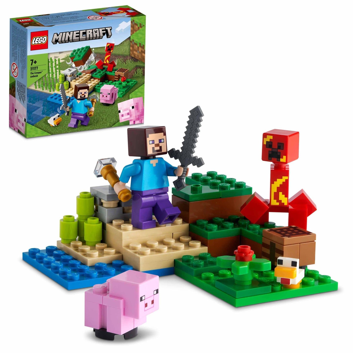 LEGO Minecraft The Creeper Ambush Building Kit 21177 Amazon