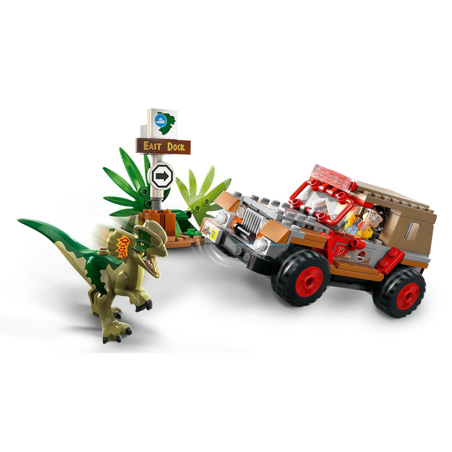 LEGO Jurassic Park Dilophosaurus Ambush 76958 Building Toy Amazon