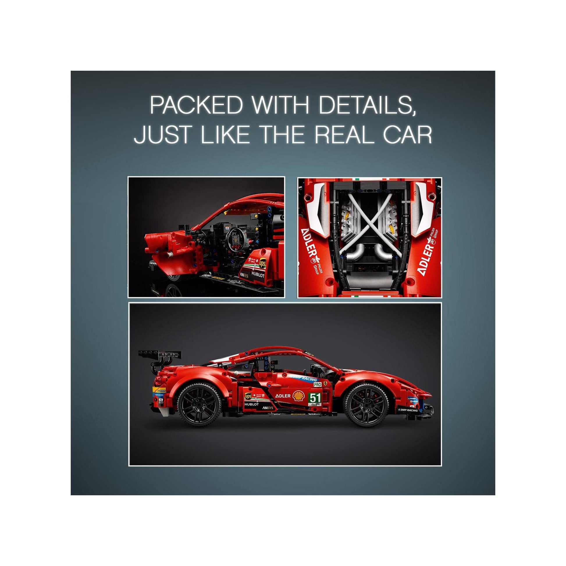 LEGO 42125 Technic Ferrari 488 GTE AF Corse 51 Super Sports Car Amazon