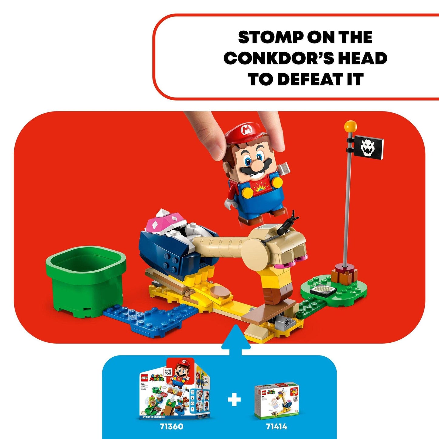 LEGO Super Mario Conkdor's Noggin Bopper Expansion Set 71414 Building Toy Amazon