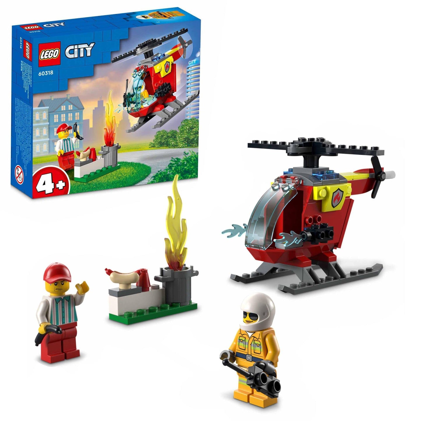 LEGO 60318 City Fire Helicopter Toy Amazon