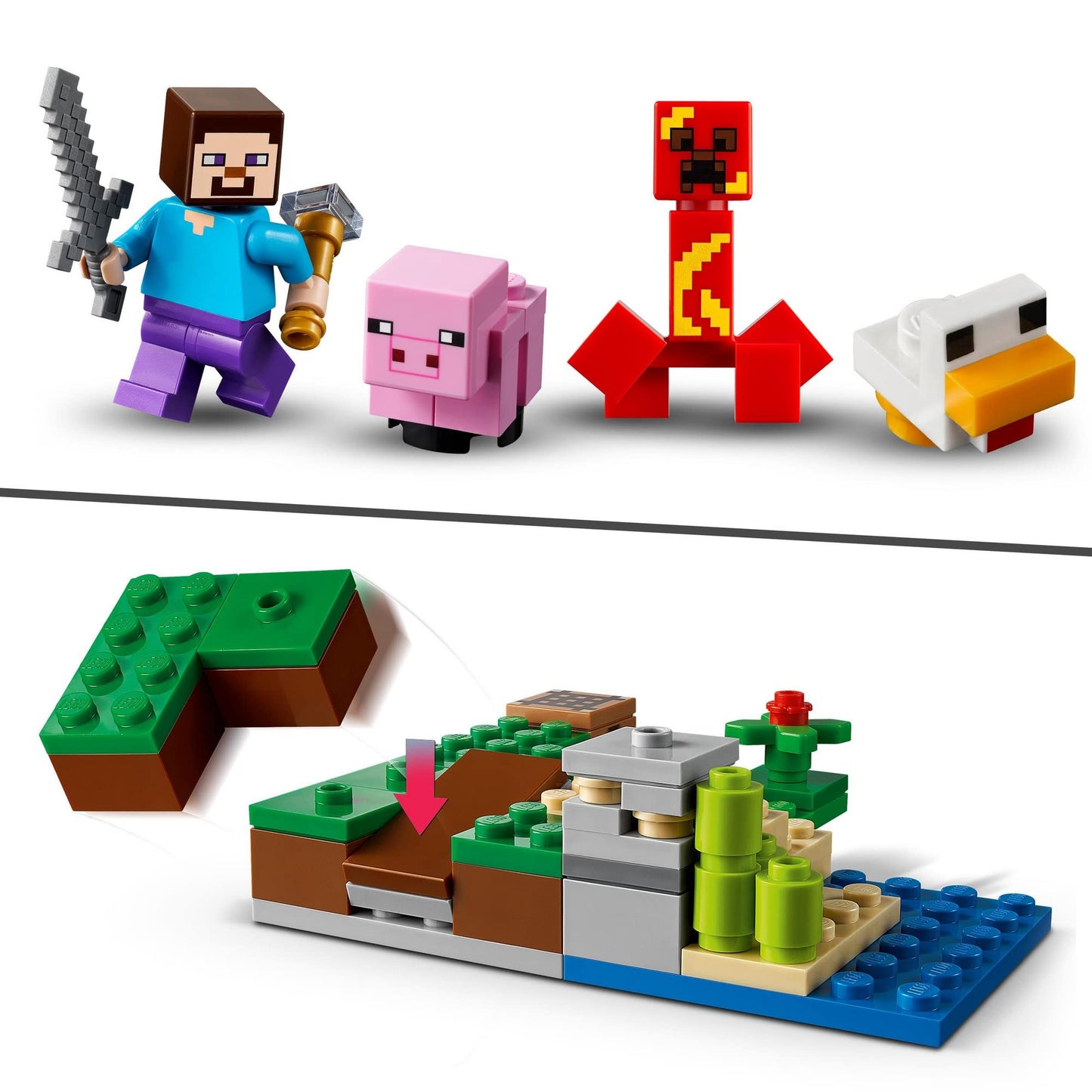LEGO Minecraft The Creeper Ambush Building Kit 21177 Amazon