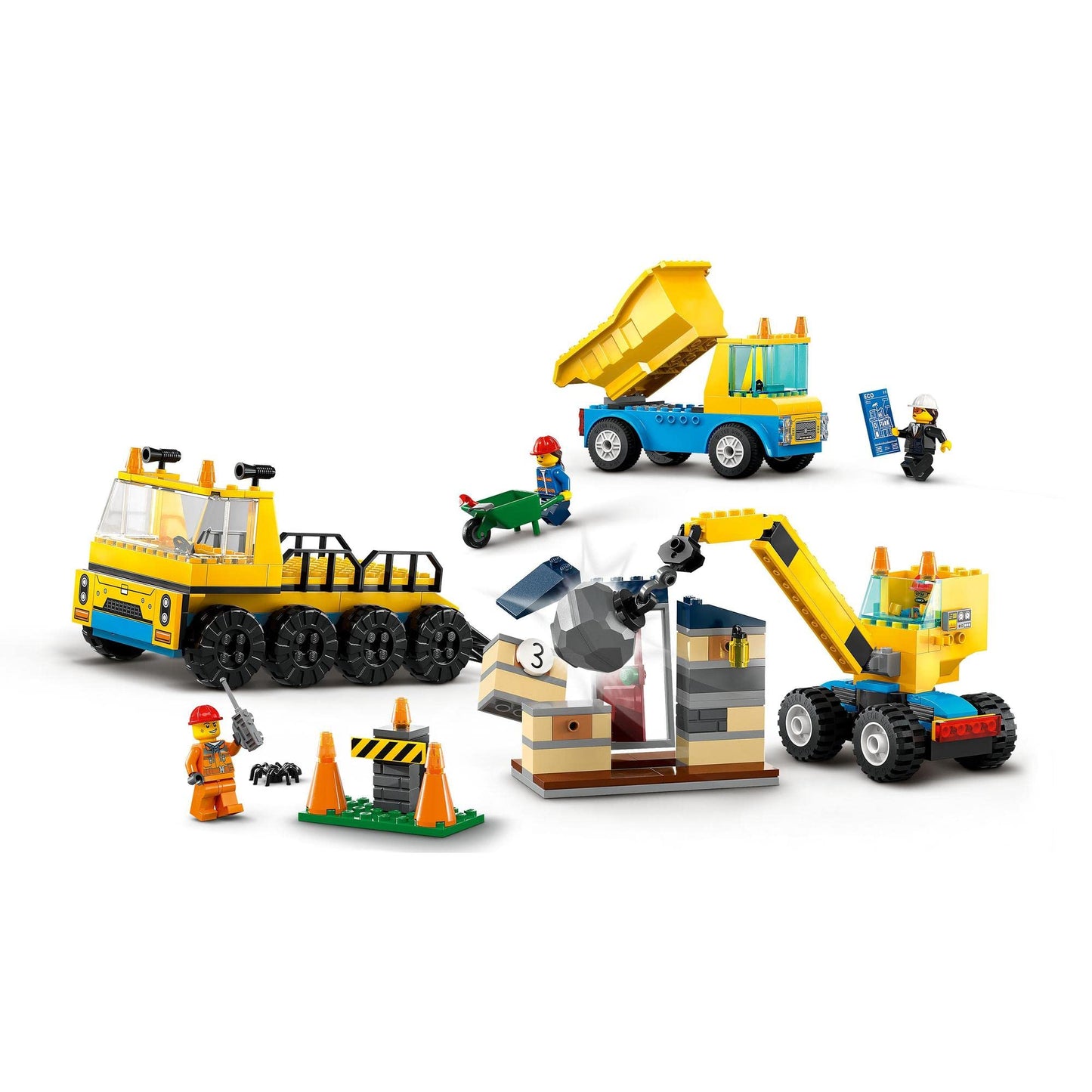 LEGO® City Construction Trucks and Wrecking Ball Crane 60391