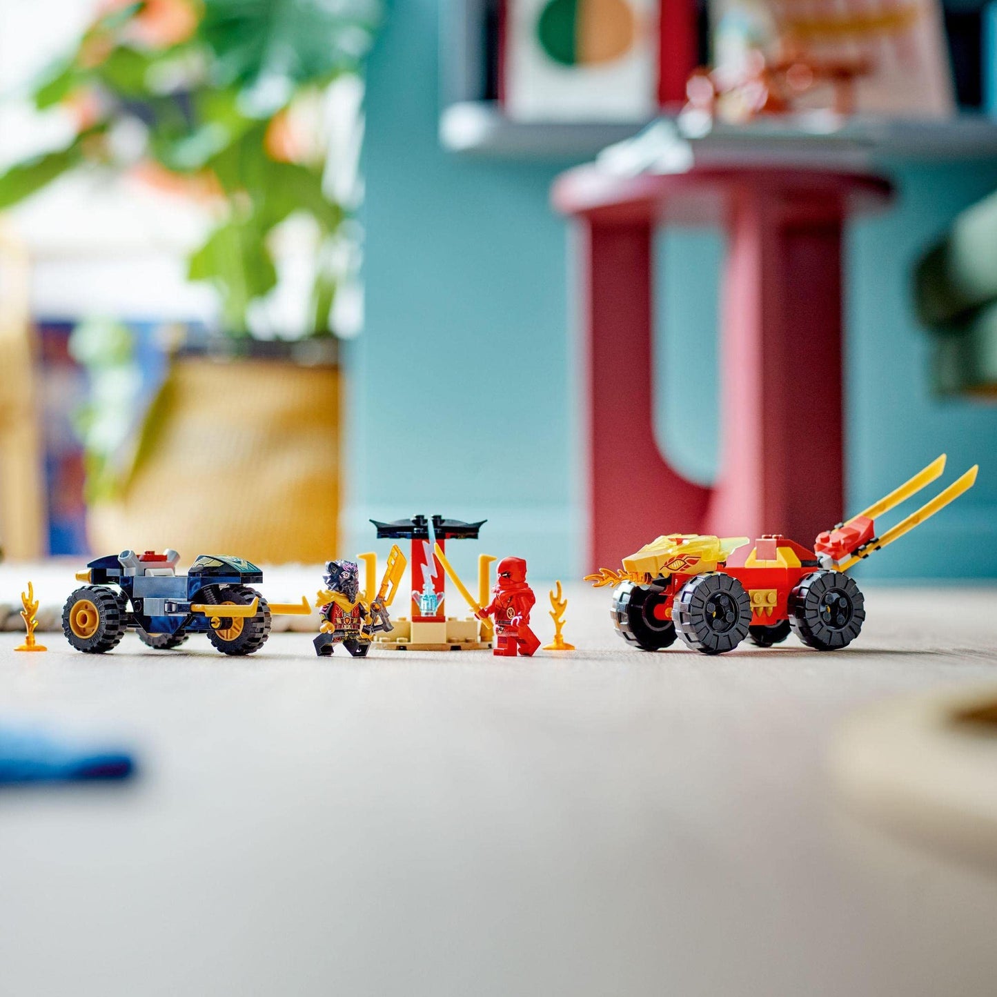 LEGO® NINJAGO® Kai and Ras’s Car and Bike Battle 71789 Building Toy Amazon
