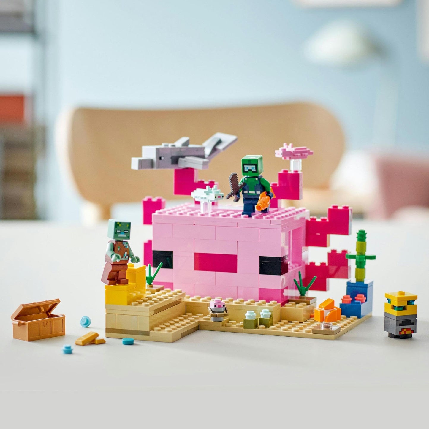 LEGO Minecraft The Axolotl House 21247 Building Toy Set Amazon