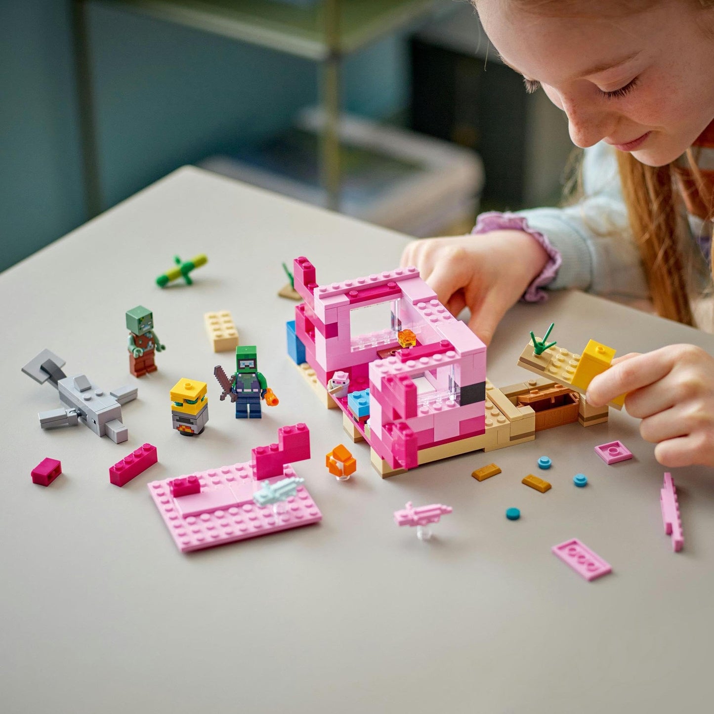 LEGO Minecraft The Axolotl House 21247 Building Toy Set Amazon
