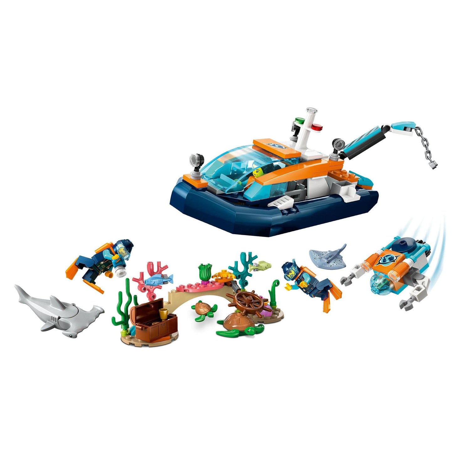 LEGO® City Explorer Diving Boat 60377 Building Toy Amazon