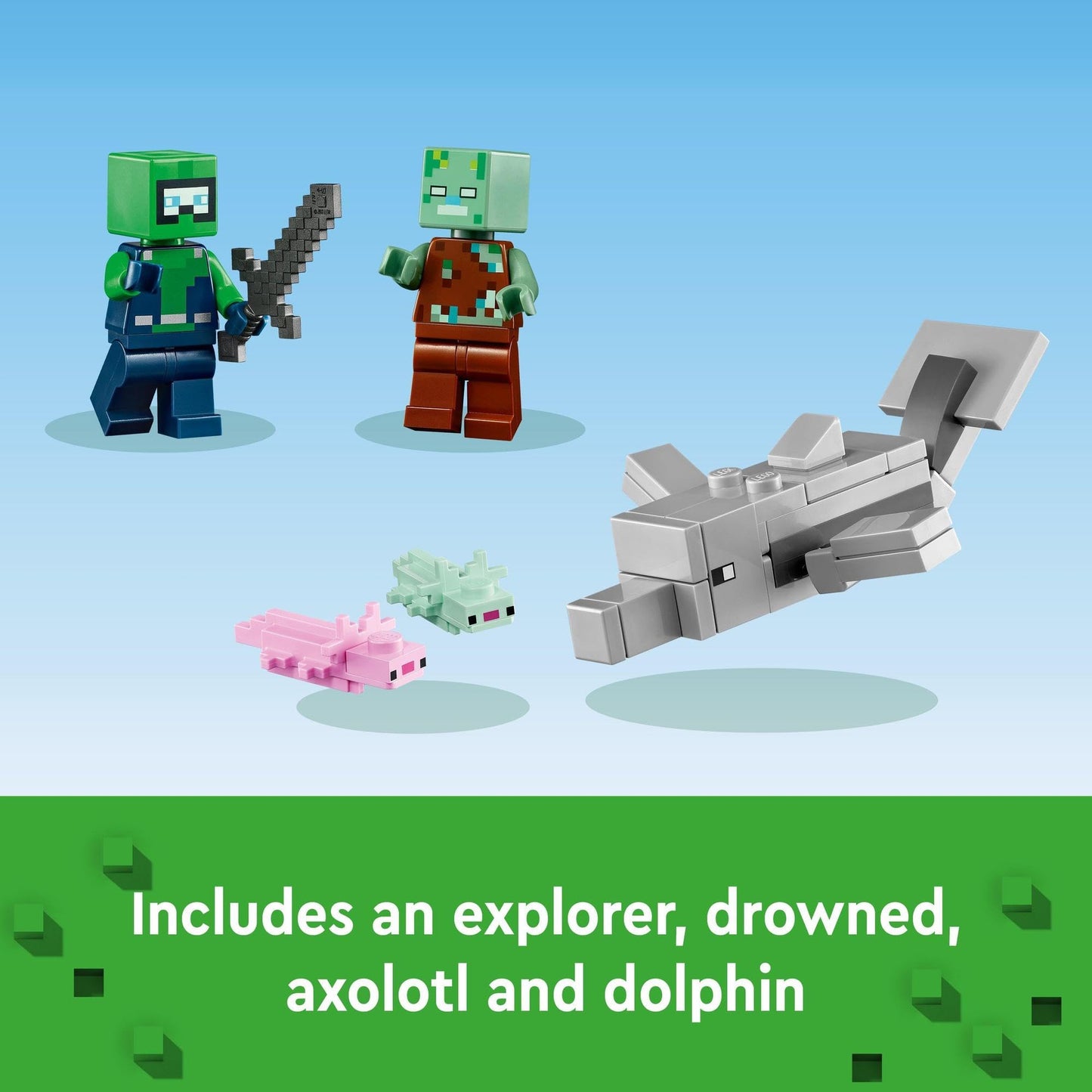 LEGO Minecraft The Axolotl House 21247 Building Toy Set Amazon